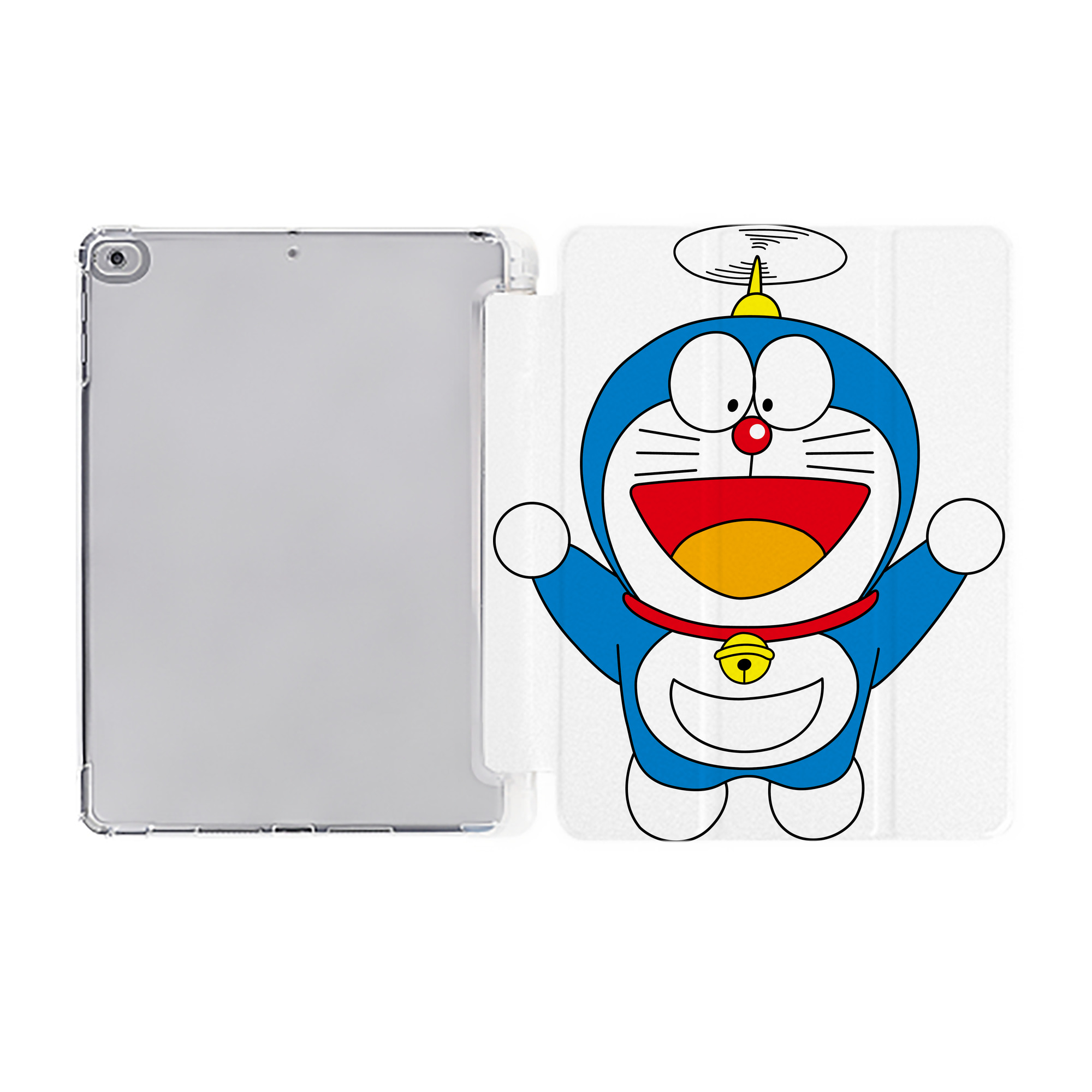 （画像用） ドラえもん Doraemon IPad ケース ペン収納付き 三つ折りスタンド PUレザー×シリコン 対応機種9.5/10.5/10.9インチ